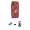 MARSİLYAN™- iPhone 13 Pro Max Kılıf Nova Işık Prime - Siyah Bilvis Hayalet Cam Ekran Koruyucu + Shine Kamera Lens Koruma Cam - GI
