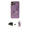 MARSİLYAN™- iPhone 13 Pro Max Kılıf Nova Işık Prime - Siyah Joko 5D Cam + Gold Raze Metal Kamera Lens