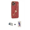 MARSİLYAN™- iPhone 13 Pro Max Kılıf Nova Işık Prime - Siyah Joko 5D Cam + Rainbow Kamera Lens Koruma Cam - MI