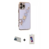 MARSİLYAN™- iPhone 13 Pro Max Kılıf Nova Işık Prime - Siyah Joko 5D Cam + Rainbow Kamera Lens Koruma Cam - MI