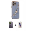 MARSİLYAN™- iPhone 13 Pro Max Kılıf Nova Işık Prime - Siyah Joko 5D Cam + Neon Fosforlu Kamera Lens - YL