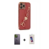 MARSİLYAN™- iPhone 13 Pro Max Kılıf Nova Işık Prime - Siyah Joko 5D Cam + Neon Fosforlu Kamera Lens - YL