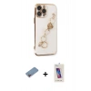 MARSİLYAN™- iPhone 13 Pro Max Kılıf Nova Işık Prime - Siyah Joko 5D Cam + Shine Kamera Lens Koruma Cam - PE
