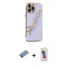 MARSİLYAN™- iPhone 13 Pro Max Kılıf Nova Işık Prime - Siyah Joko 5D Cam + Shine Kamera Lens Koruma Cam - PE