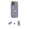 MARSİLYAN™- iPhone 13 Pro Max Kılıf Nova Işık Prime - Siyah Joko 5D Cam + Shine Kamera Lens Koruma Cam - PE