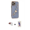 MARSİLYAN™- iPhone 13 Pro Max Kılıf Nova Işık Prime - Siyah Joko 5D Cam + Pers Alüminyum Kamera Lens - KI