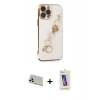 MARSİLYAN™- iPhone 13 Pro Max Kılıf Nova Işık Prime - Siyah Joko 5D Cam + Rainbow Kamera Lens Koruma Cam - BZ
