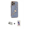 MARSİLYAN™- iPhone 13 Pro Max Kılıf Nova Işık Prime - Siyah Joko 5D Cam + Rainbow Kamera Lens Koruma Cam - BZ