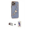 MARSİLYAN™- iPhone 13 Pro Max Kılıf Nova Işık Prime - Siyah Joko 5D Cam + Rainbow Kamera Lens Koruma Cam - KI