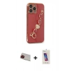 MARSİLYAN™- iPhone 13 Pro Max Kılıf Nova Işık Prime - Siyah Joko 5D Cam + Rainbow Kamera Lens Koruma Cam - KI
