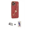 MARSİLYAN™- iPhone 13 Pro Max Kılıf Nova Işık Prime - Siyah Joko 5D Cam + Rainbow Kamera Lens Koruma Cam - MR