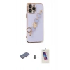 MARSİLYAN™- iPhone 13 Pro Max Kılıf Nova Işık Prime - Siyah Joko 5D Cam + Renkli Kamera Lens Koruma Cam - MI