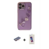 MARSİLYAN™- iPhone 13 Pro Max Kılıf Nova Işık Prime - Siyah Joko 5D Cam + Renkli Kamera Lens Koruma Cam - TU