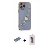 MARSİLYAN™- iPhone 13 Pro Max Kılıf Nova Işık Prime - Siyah Joko 5D Cam + Renkli Kamera Lens Koruma Cam - YL