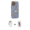 MARSİLYAN™- iPhone 13 Pro Max Kılıf Nova Işık Prime - Siyah Joko 5D Cam + Shine Kamera Lens - GD