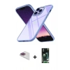 MARSİLYAN™- iPhone 13 Pro Max Kılıf Nova Işık Serisi - Şeffaf 360 Full Body Arka Koruyucu + Pers Alüminyum Kamera Lens - GI
