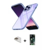 MARSİLYAN™- iPhone 13 Pro Max Kılıf Nova Işık Serisi - Şeffaf 360 Full Body Arka Koruyucu + Pers Alüminyum Kamera Lens - GD