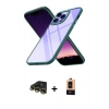 MARSİLYAN™- iPhone 13 Pro Max Kılıf Nova Işık Serisi - Şeffaf Maxco Cam Ekran Koruyucu + Raze Metal Kamera Lens - GD