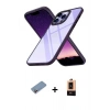 MARSİLYAN™- iPhone 13 Pro Max Kılıf Nova Işık Serisi - Şeffaf Maxco Cam Ekran Koruyucu + Pembe Shine Kamera Lens Koruma Cam