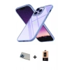 MARSİLYAN™- iPhone 13 Pro Max Kılıf Nova Işık Serisi - Şeffaf Maxco Cam Ekran Koruyucu + Rainbow Kamera Lens Koruma Cam - MI