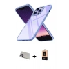 MARSİLYAN™- iPhone 13 Pro Max Kılıf Nova Işık Serisi - Şeffaf Maxco Cam Ekran Koruyucu + Rainbow Kamera Lens Koruma Cam - MR