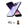 MARSİLYAN™- iPhone 13 Pro Max Kılıf Nova Işık Serisi - Şeffaf Maxco Cam Ekran Koruyucu + Rainbow Kamera Lens Koruma Cam - MR