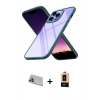 MARSİLYAN™- iPhone 13 Pro Max Kılıf Nova Işık Serisi - Şeffaf Maxco Cam Ekran Koruyucu + Rainbow Kamera Lens Koruma Cam - MR