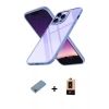 MARSİLYAN™- iPhone 13 Pro Max Kılıf Nova Işık Serisi - Şeffaf Maxco Cam Ekran Koruyucu + Shine Kamera Lens Koruma Cam - GI