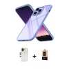 MARSİLYAN™- iPhone 13 Pro Max Kılıf Nova Işık Serisi - Şeffaf Maxco Cam Ekran Koruyucu + Shine Kamera Lens - GD