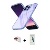 MARSİLYAN™- iPhone 13 Pro Max Kılıf Nova Işık Serisi - Şeffaf Pasifik Cam Ekran Koruyucu + Pers Alüminyum Kamera Lens - KI