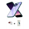 MARSİLYAN™- iPhone 13 Pro Max Kılıf Nova Işık Serisi - Şeffaf Pasifik Cam Ekran Koruyucu + Pers Alüminyum Kamera Lens - KI