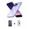 MARSİLYAN™- iPhone 13 Pro Max Kılıf Nova Işık Serisi - Şeffaf Pasifik Cam Ekran Koruyucu + Neon Fosforlu Kamera Lens - BZ