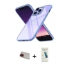 MARSİLYAN™- iPhone 13 Pro Max Kılıf Nova Işık Serisi - Şeffaf Pasifik Cam Ekran Koruyucu + Rainbow Kamera Lens Koruma Cam - KI