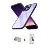 MARSİLYAN™- iPhone 13 Pro Max Kılıf Nova Işık Serisi - Şeffaf Pasifik Cam Ekran Koruyucu + Rainbow Kamera Lens Koruma Cam - BZ