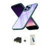 MARSİLYAN™- iPhone 13 Pro Max Kılıf Nova Işık Serisi - Şeffaf Pasifik Cam Ekran Koruyucu + Raze Metal Kamera Lens - GD