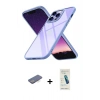 MARSİLYAN™- iPhone 13 Pro Max Kılıf Nova Işık Serisi - Şeffaf Pasifik Cam Ekran Koruyucu + Renkli Kamera Lens Koruma Cam - MI