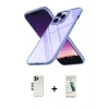 MARSİLYAN™- iPhone 13 Pro Max Kılıf Nova Işık Serisi - Şeffaf Pasifik Cam Ekran Koruyucu + Shine Kamera Lens - GD
