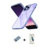 MARSİLYAN™- iPhone 13 Pro Max Kılıf Nova Işık Serisi - Şeffaf Pasifik Cam Ekran Koruyucu + Shine Kamera Lens Koruma Cam - GI