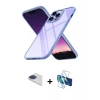 MARSİLYAN™- iPhone 13 Pro Max Kılıf Nova Işık Serisi - Siyah 3D Antistatik Cam Ekran Koruyucu + Pers Alüminyum Kamera Lens - LT