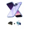 MARSİLYAN™- iPhone 13 Pro Max Kılıf Nova Işık Serisi - Siyah 3D Antistatik Cam Ekran Koruyucu + Raze Metal Kamera Lens - GD