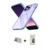 MARSİLYAN™- iPhone 13 Pro Max Kılıf Nova Işık Serisi - Siyah 6D Mat Seramik Hayalet Nano Ekran Koruyucu + Rainbow Kamera Lens Koruma Cam - REGD