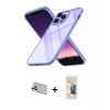 MARSİLYAN™- iPhone 13 Pro Max Kılıf Nova Işık Serisi - Siyah 6D Mat Seramik Hayalet Nano Ekran Koruyucu + Rainbow Kamera Lens Koruma Cam - BZ