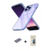 MARSİLYAN™- iPhone 13 Pro Max Kılıf Nova Işık Serisi - Siyah 6D Mat Seramik Hayalet Nano Ekran Koruyucu + Renkli Kamera Lens Koruma Cam - SI