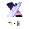 MARSİLYAN™- iPhone 13 Pro Max Kılıf Nova Işık Serisi - Siyah Bilvis 3D Cam Ekran Koruyucu + Pers Alüminyum Kamera Lens - GD