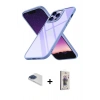 MARSİLYAN™- iPhone 13 Pro Max Kılıf Nova Işık Serisi - Siyah Bilvis 3D Cam Ekran Koruyucu + Pers Alüminyum Kamera Lens - LT