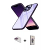 MARSİLYAN™- iPhone 13 Pro Max Kılıf Nova Işık Serisi - Siyah Bilvis 3D Cam Ekran Koruyucu + Pers Alüminyum Kamera Lens - GI