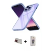 MARSİLYAN™- iPhone 13 Pro Max Kılıf Nova Işık Serisi - Siyah Bilvis 3D Cam Ekran Koruyucu + Rainbow Kamera Lens Koruma Cam - KI