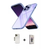 MARSİLYAN™- iPhone 13 Pro Max Kılıf Nova Işık Serisi - Siyah Bilvis 3D Cam Ekran Koruyucu + Shine Kamera Lens - GD