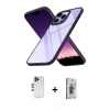 MARSİLYAN™- iPhone 13 Pro Max Kılıf Nova Işık Serisi - Siyah Bilvis 3D Cam Ekran Koruyucu + Shine Kamera Lens - GD