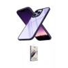 MARSİLYAN™- iPhone 13 Pro Max Kılıf Nova Işık Serisi - Siyah Bilvis 3D Mat Cam Ekran Koruyucu